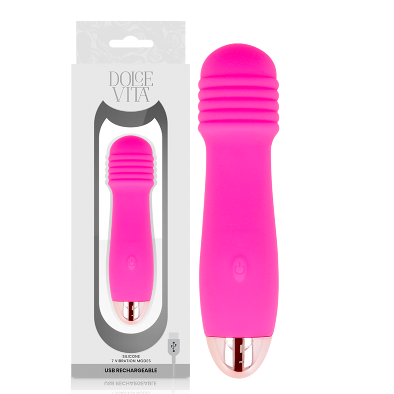 Dolce vita - Mini vibrateur rechargeable rose - 7 vitesses
