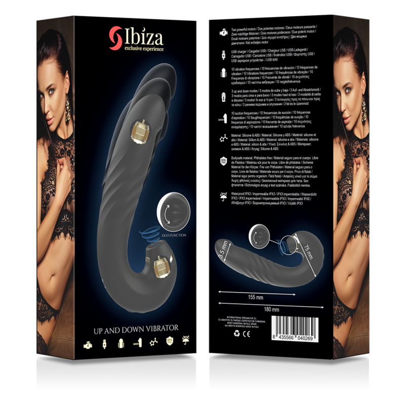 IBIZA - CLIP UP & DOWN + VIBRATEUR + ASPIRATION CLITORIS