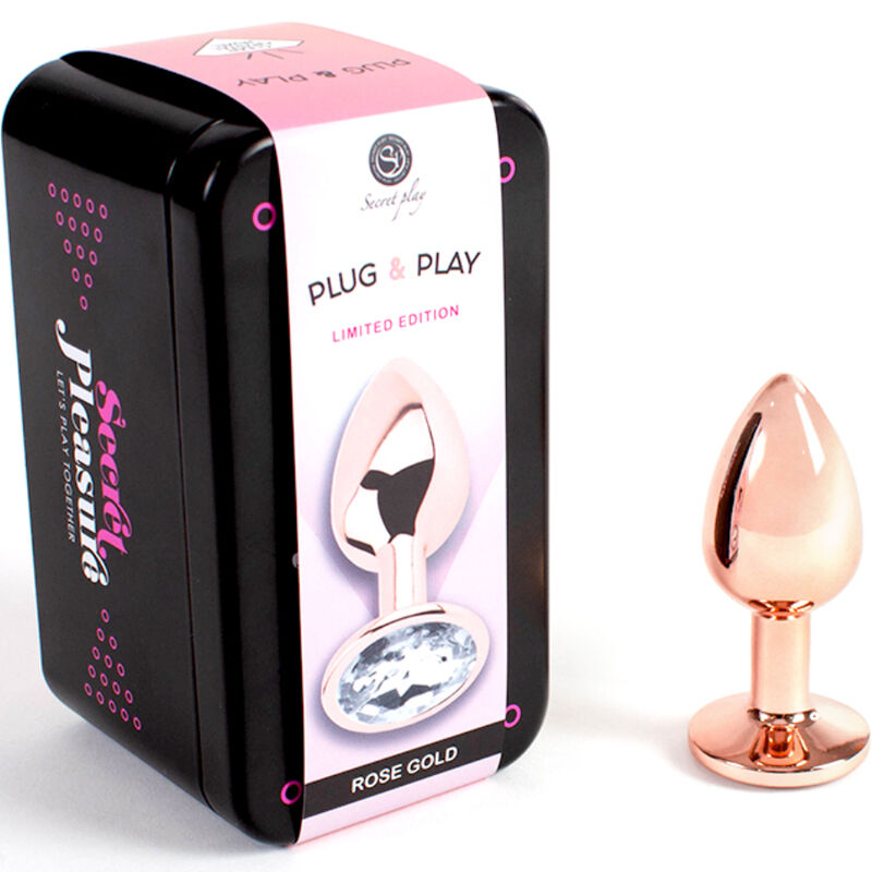 Secret Play – Plug Anal en métal or rose – 7 cm
