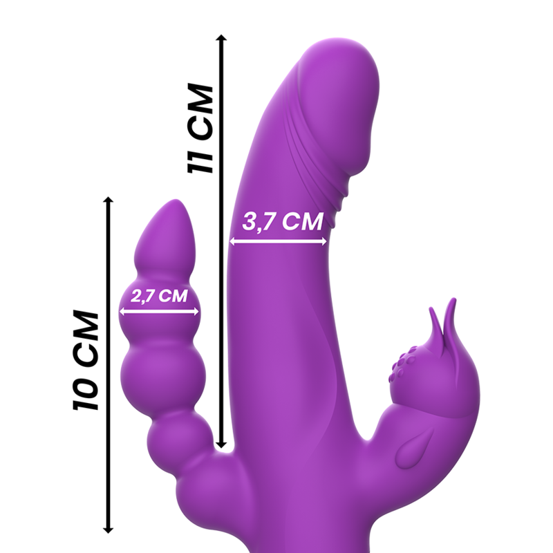 Intense – Vibromasseur Rabbit Casanova Triple Moteur avec Ventouse Violet