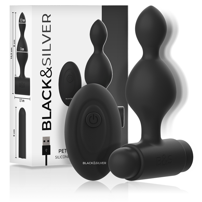 BLACK&SILVER - TUCKER PETITE TÉLÉCOMMANDE POUR PLUG ANAL EN SILICONE