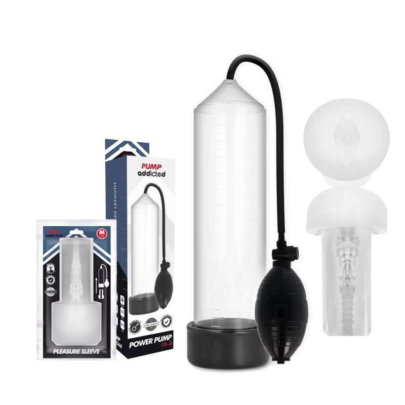 Pump addicted - rx3 transparent avec manchon de plaisance