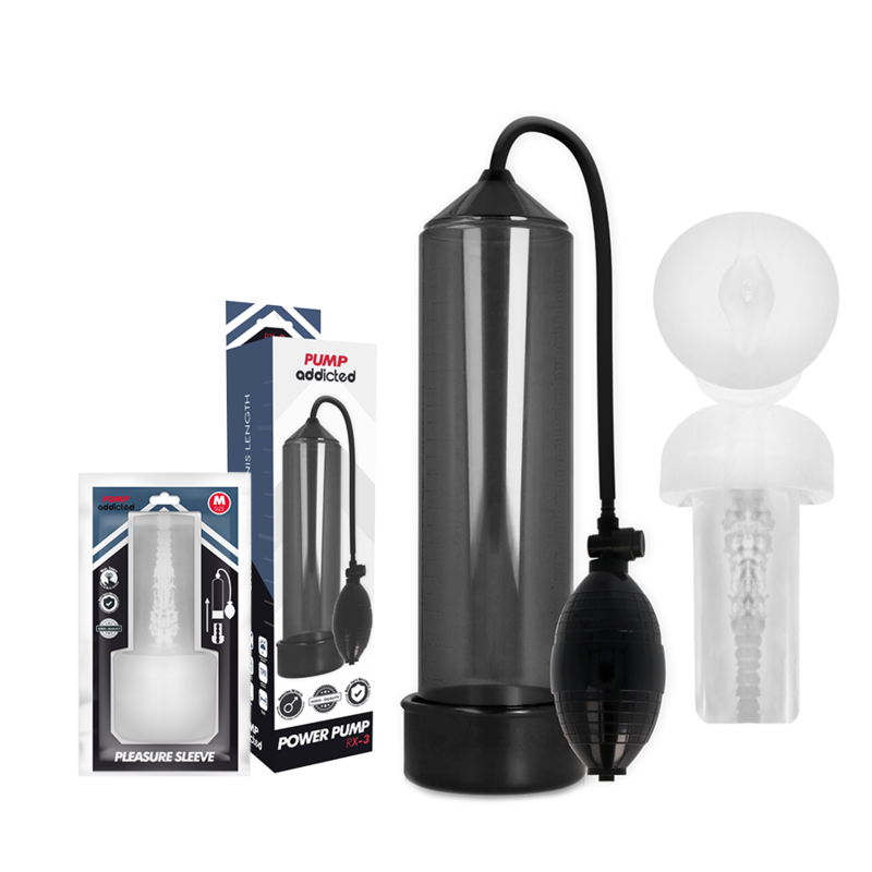 Pump addicted - rx3 noir avec manchon de plaisance