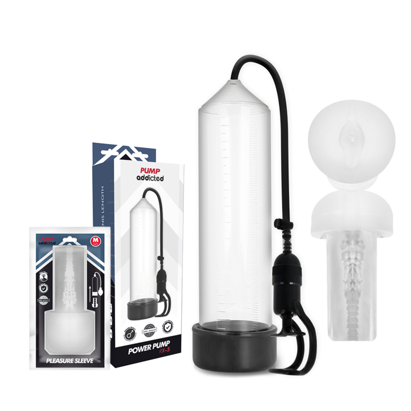 Pump addicted - rx5 transparent avec masturbateur