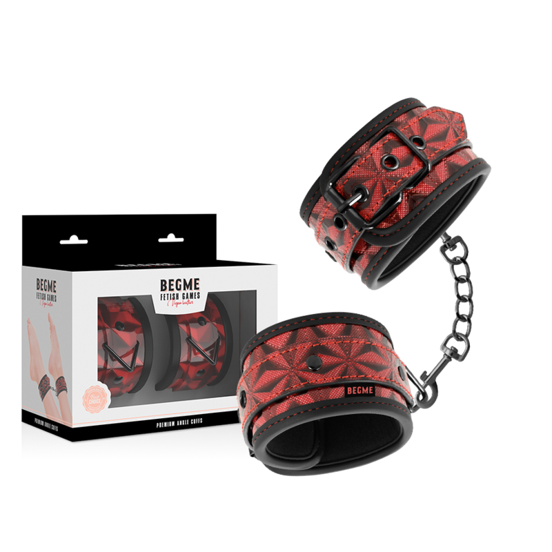 Begme - chevilles premium édition rouge avec doublure en néoprène