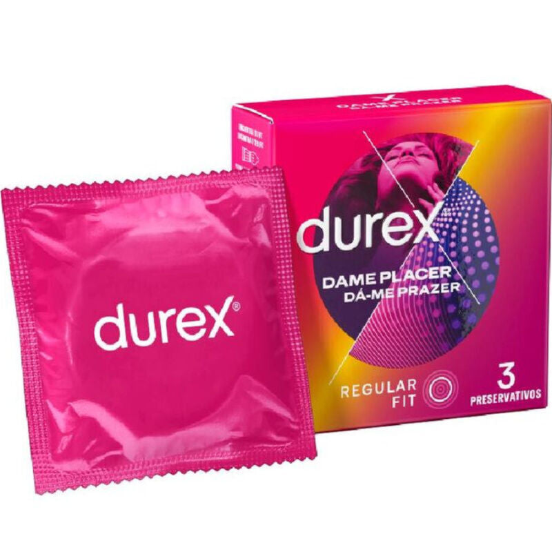 Durex – Préservatifs Texturés Dame Placer – Boîte de 3