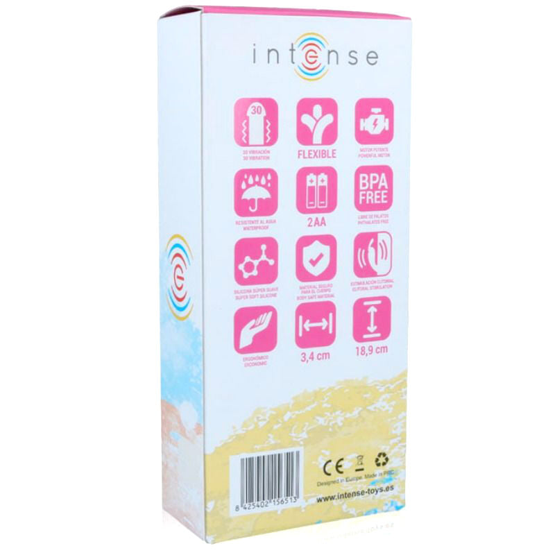 Intense - vibrateur de luxe en silicone rose hilari