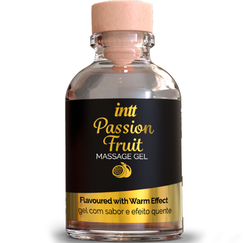 Intt – Gel de Massage Effet Chauffant Saveur Fruit de la Passion - 30 ml