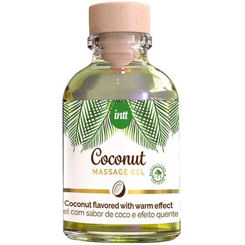 Intt – Gel de Massage Végan Saveur Coco Effet Chauffant - 30 ml