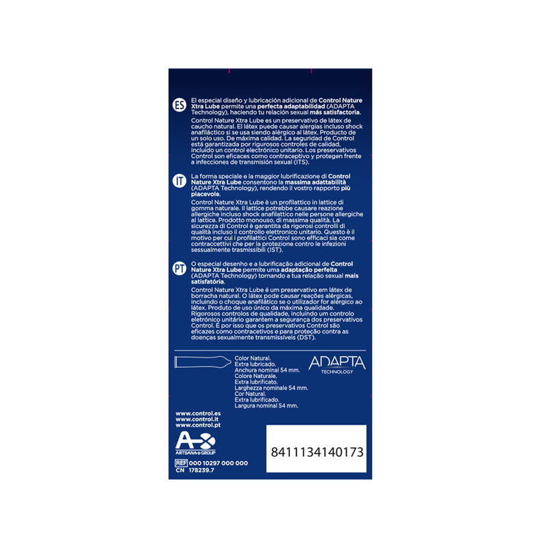 Control - adapta nature extralube condoms 12 units