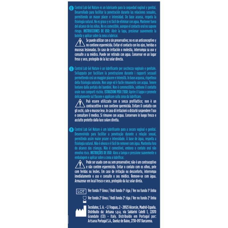 Control - gel lubrifiant naturel lub 75 ml