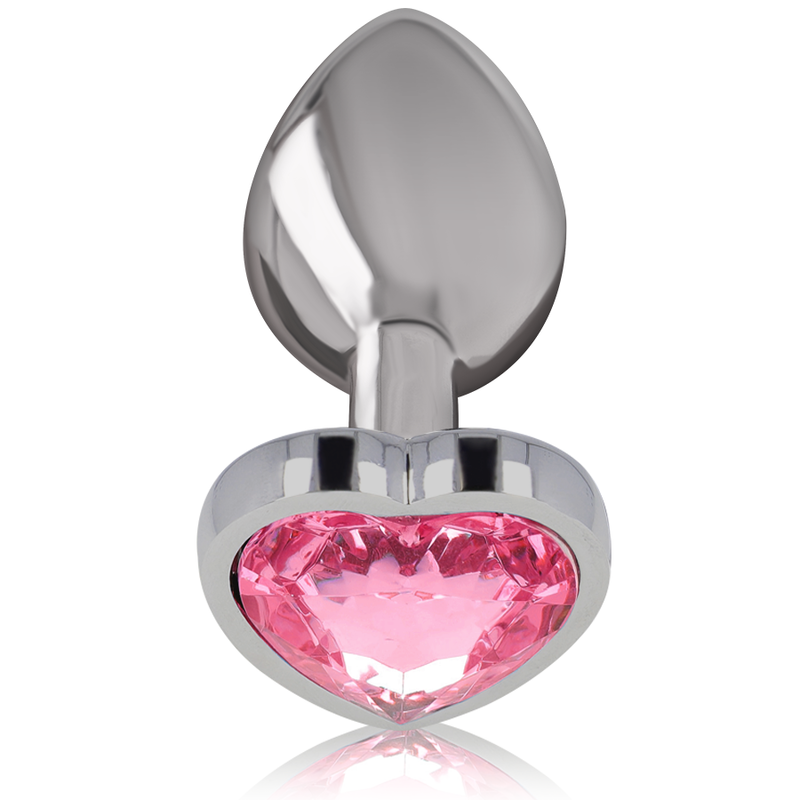 INTENSE - PLUG ANAL EN MÉTAL ALUMINIUM COEUR ROSE TAILLE S