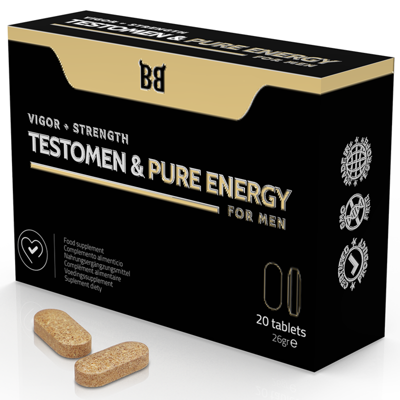 Black bull - testomen & pure energy enhancer pour hommes 20 gélules