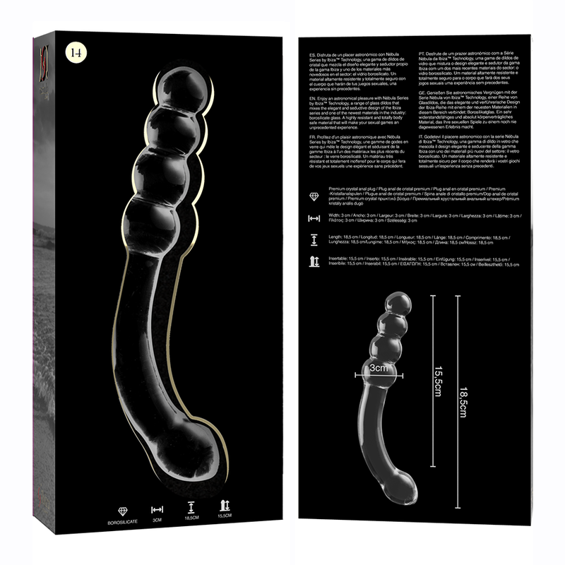 Gode en Verre Nebula Modèle 14 Clair 18,5cm - Ibiza