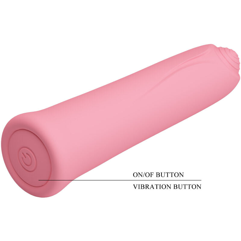 Pretty Love Mini Vibromasseur Curtis avec 12 Modes de Vibrations en Silicone Rose