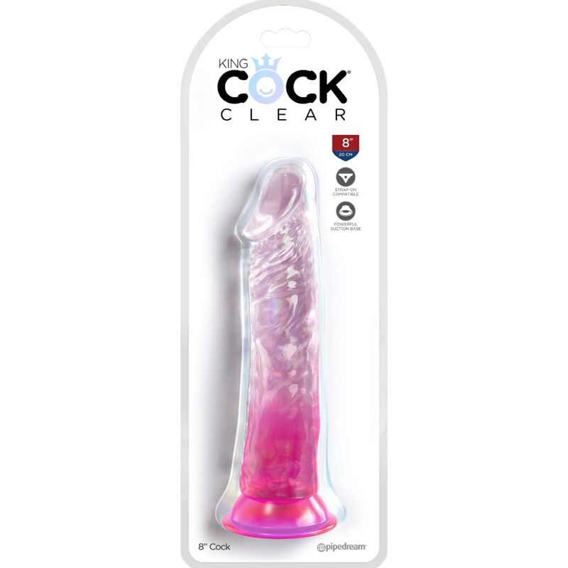 King cock - clear pénis réaliste 19.7 cm rose