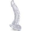 King Cock - Gode Réaliste Courbé avec Ventouse Transparent - 16,5 cm