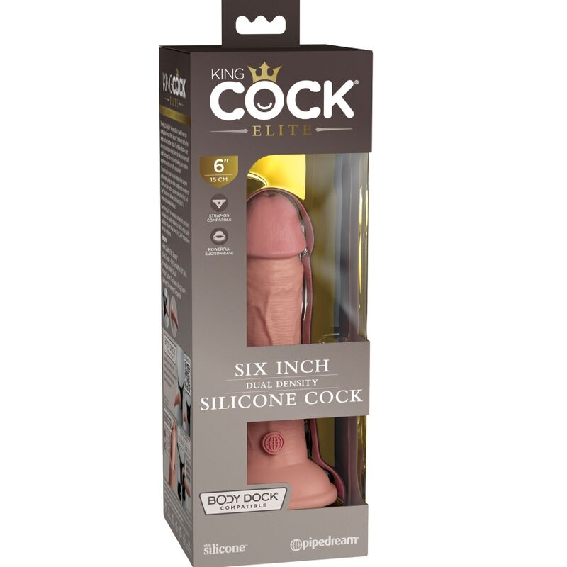 King cock - elite gode réaliste en silicone 15.2 cm