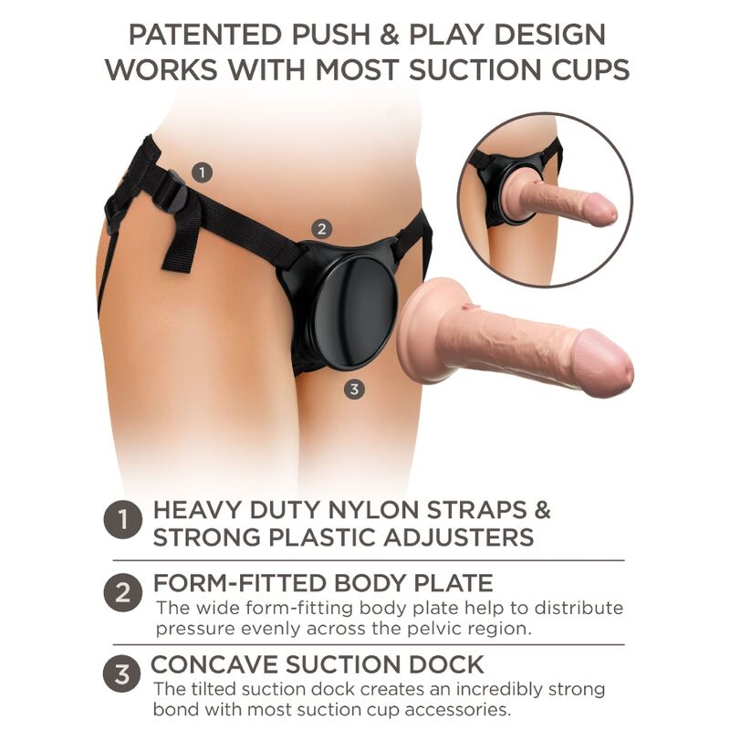 King cock - elite harnais réglable avec gode 15.2 cm pour débutants