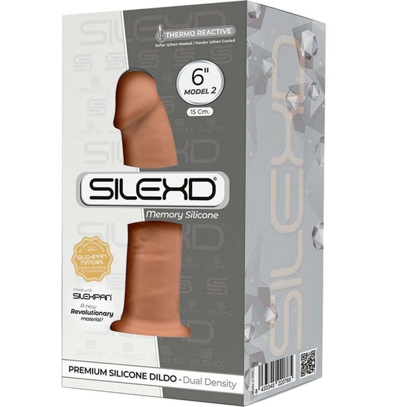 SILEXD - MODÈLE 2 PÉNIS RÉALISTE PREMIUM SILEXPAN SILICONE CARAMEL 15.4 CM