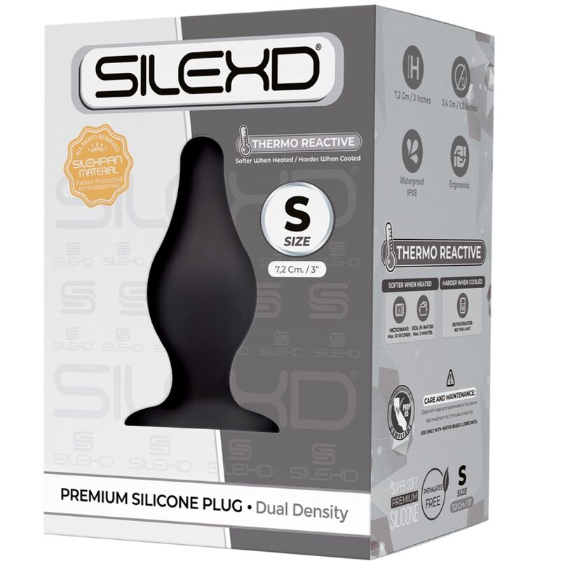 SILEXD - PLUG ANAL MODÈLE 2 PREMIUM SILEXPAN SILICONE PREMIUM THERMOREACTIF TAILLE S