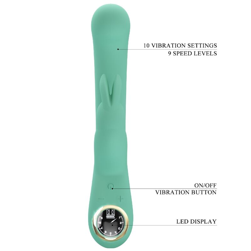 Pretty Love – Vibromasseur Rabbit Étanche et Rechargeable Vert