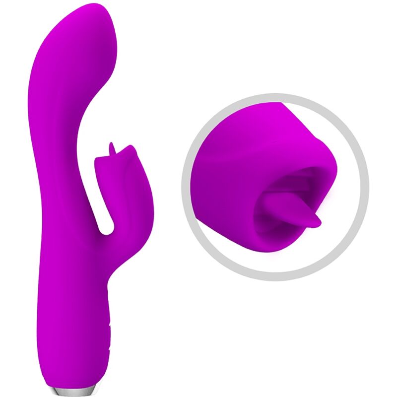Pretty love - vibrateur lapin rechargeable gloria imperméable violet