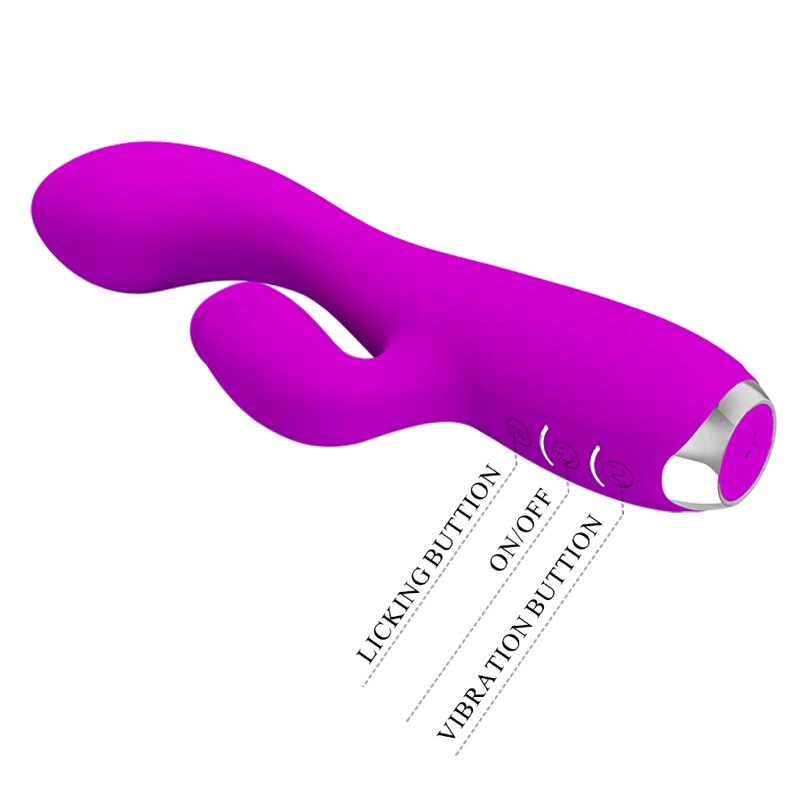 Pretty love - vibrateur lapin rechargeable gloria imperméable violet