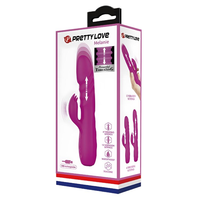 Pretty love - vibrateur lapin rechargeable melanie violet