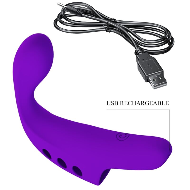 Pretty Love – Doigt Vibrant Rechargeable – Violet