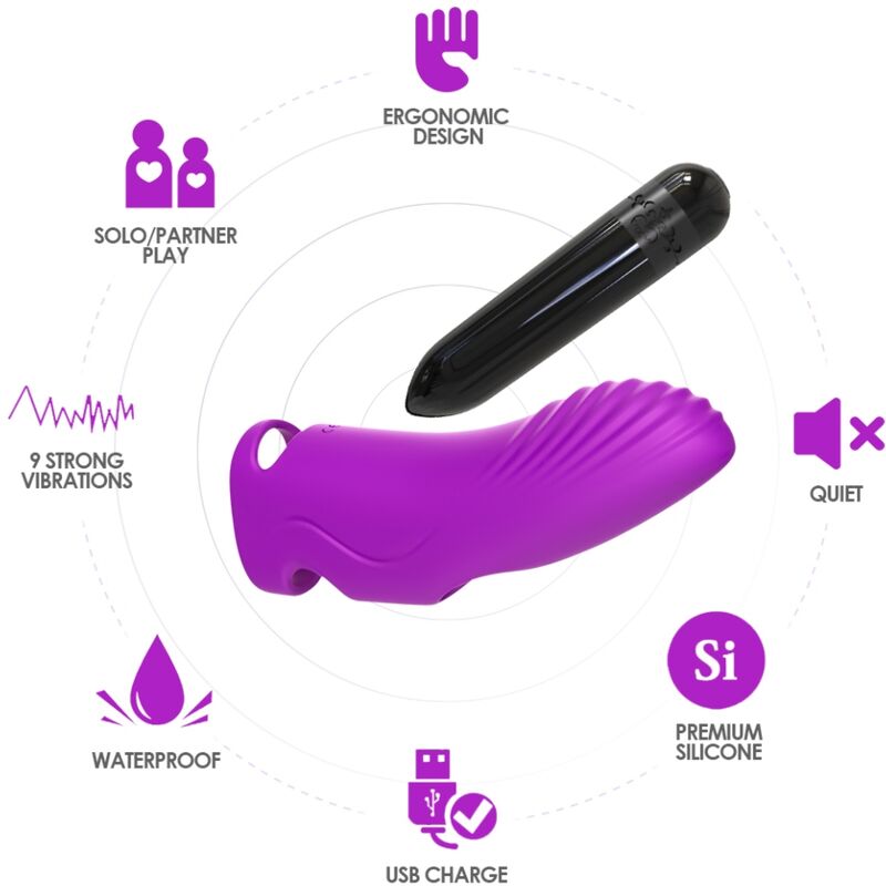 Vibrateur Doigt Aurora Violet - Armony