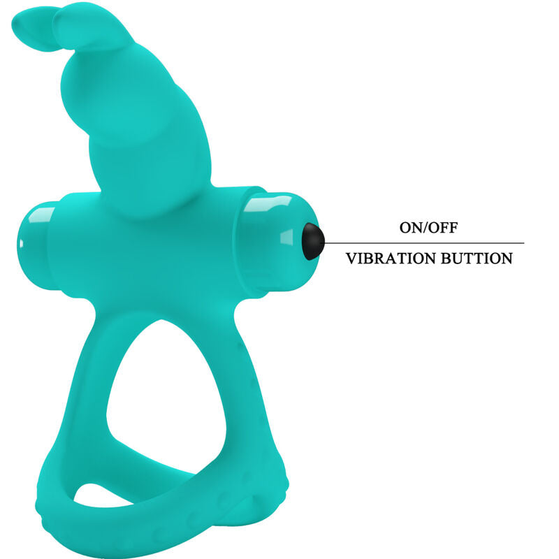 PRETTY LOVE - ANNEAU VIBRATEUR LAPIN VERT FIGGY