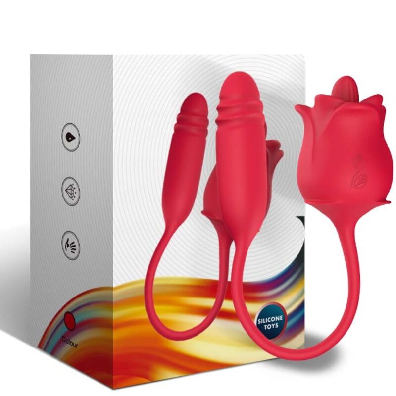 Stimulateur clitoridien Rose & vibrateur Cola rouge - Armony - Armony