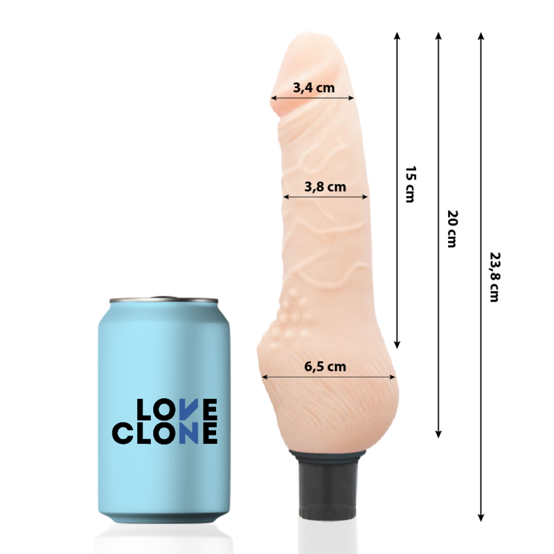Loveclone - daven autolubrification réaliste 23.8 cm -o- 3.8 cm