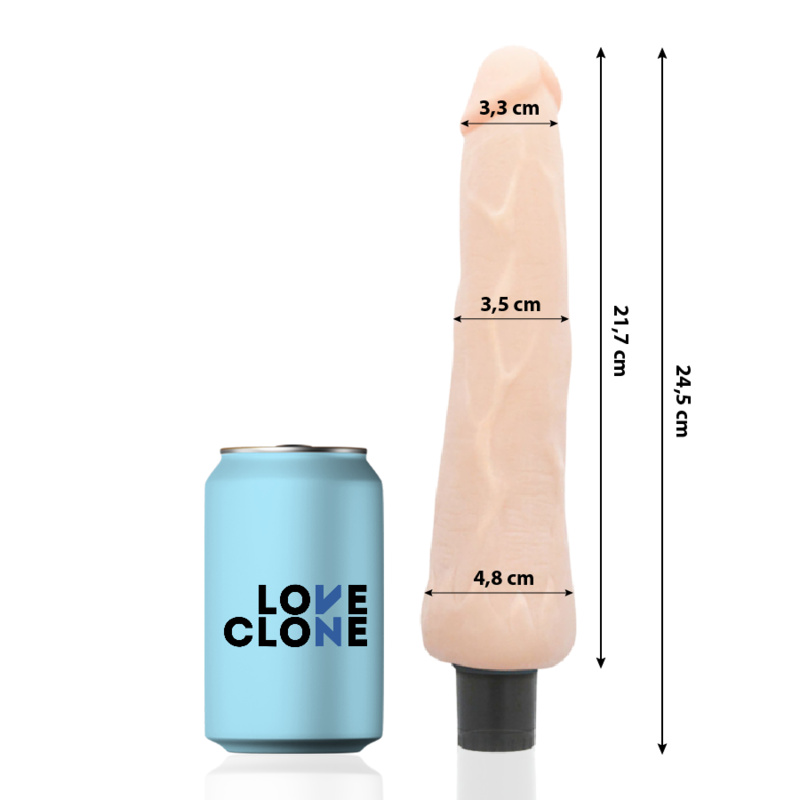 Loveclone - vibrateur autolubrifiant ragnar 24.5 cm -o- 3.5 cm