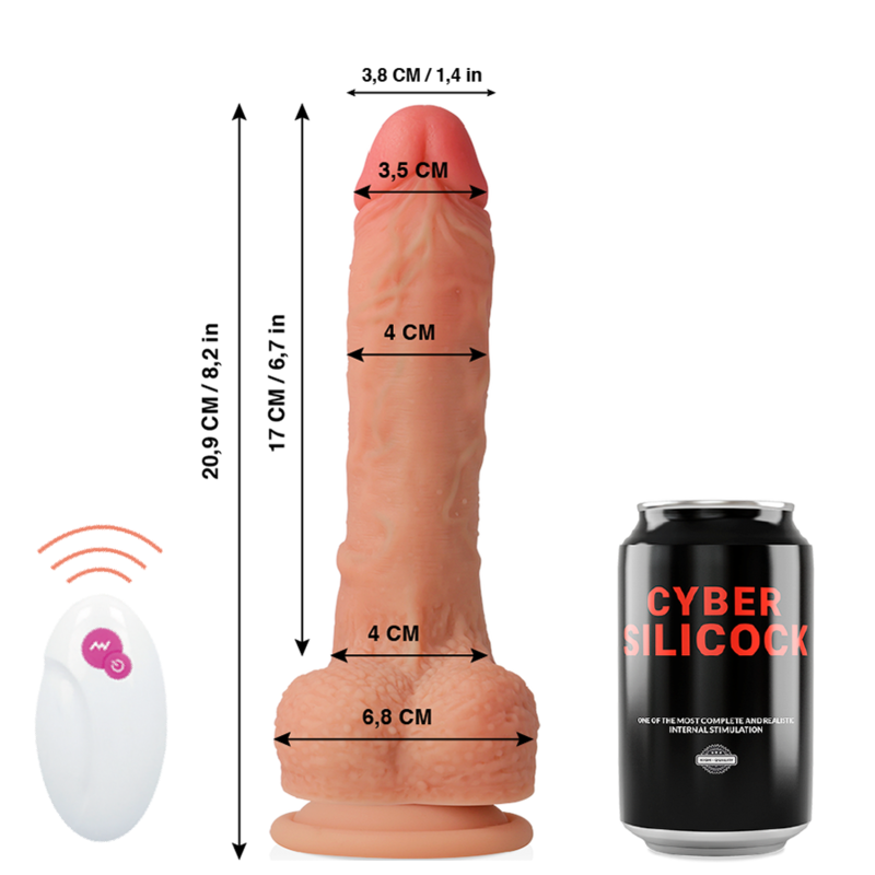 Cyber silicock - télécommande réaliste master huck 20.9 cm -o- 4 cm