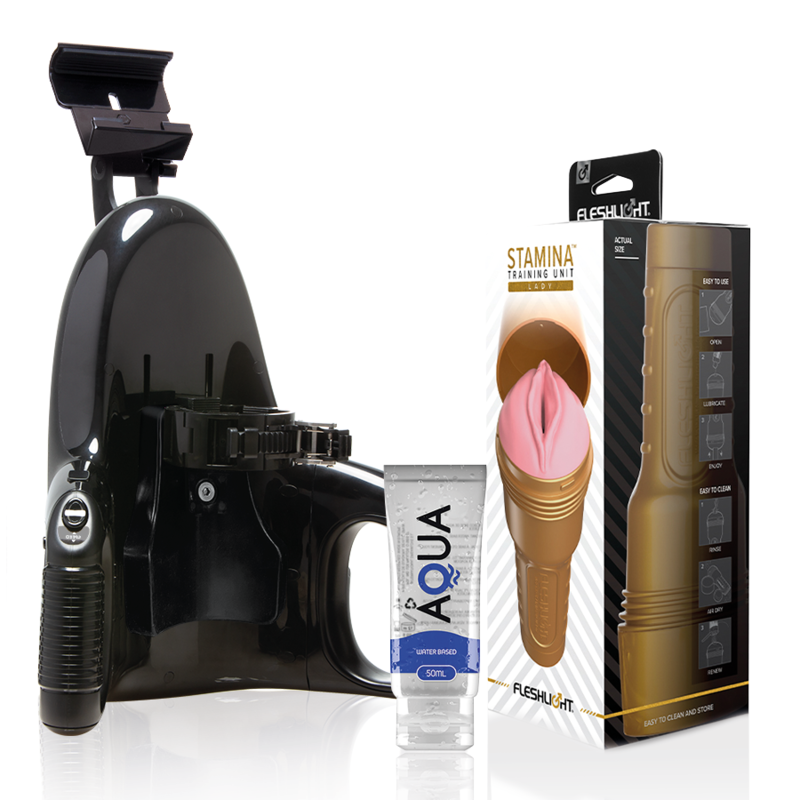 Fleshlight – Pack Masturbateur Automatique + Vagin Stamina + Lubrifiant