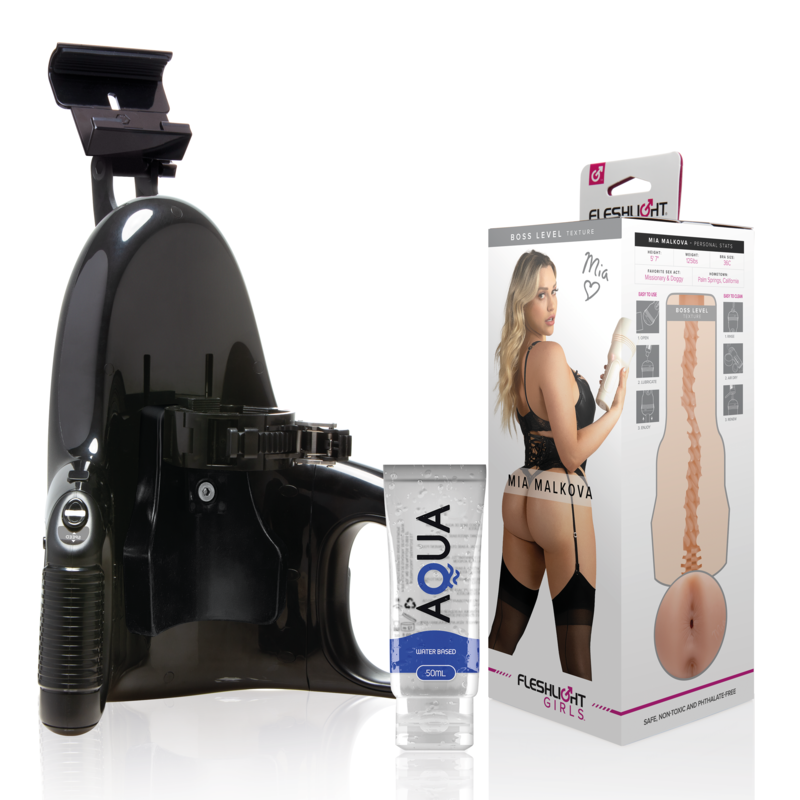 FLESHLIGHT - MIA MALKOVA BOSS LEVEL + LANCEMENT UNIVERSEL + LUBRIFIANT QUALITÉ AQUA 50 ML