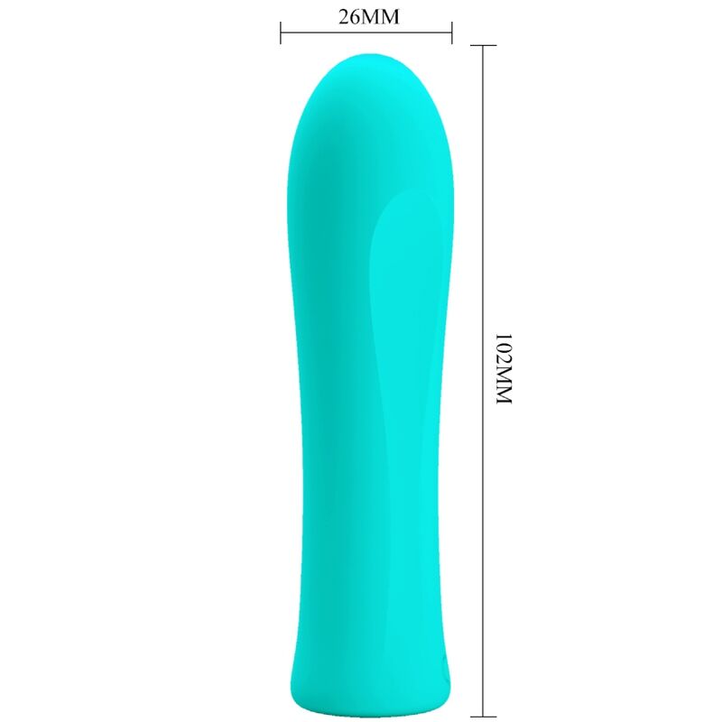 Pretty Love Mini Vibromasseur Alfreda avec 12 Modes de Vibrations en Silicone Bleu