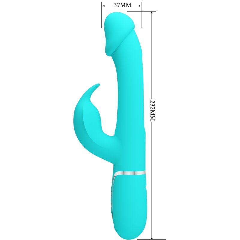 Pretty Love – Stimulateur Rabbit Multifonction 3 en 1 Dejon Bleu