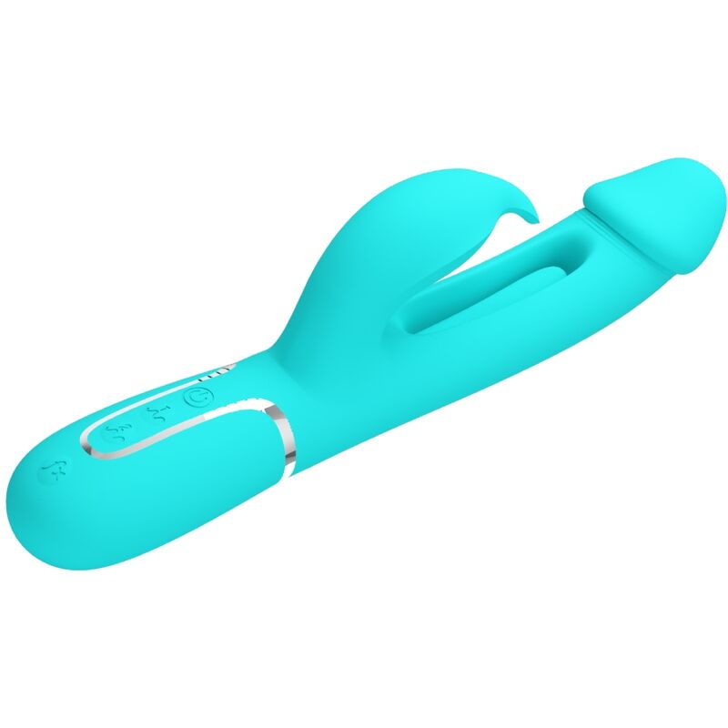 Pretty Love – Stimulateur Rabbit Multifonction 3 en 1 Dejon Bleu