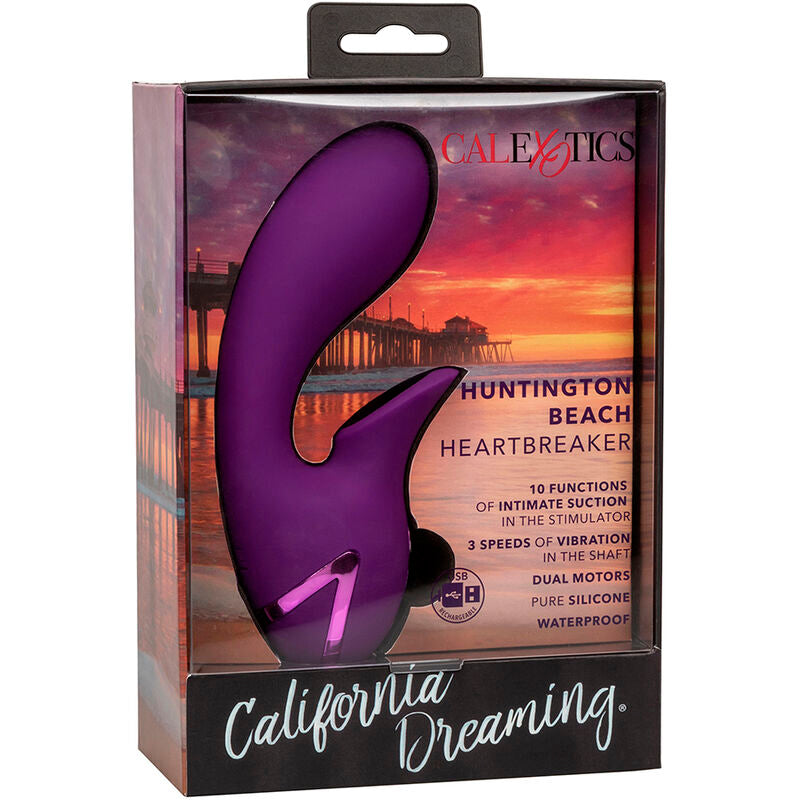 CALEXOTICS - STIMULATEUR ET SUCKER HUNTINGTON BEACH HEARTBREAKER VIOLET PAR CALIFORNIA DREAMING