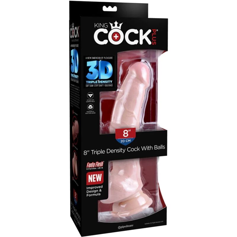King cock - gode triple densité 18.4 cm