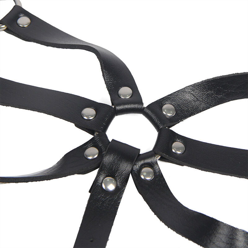 Subblime - harnais corps sangles ajustables cuir noir taille unique
