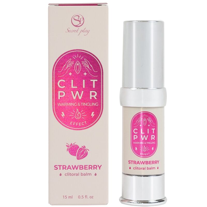 Secret Play - Baume chauffant pour clitoris Clit Pwr Fraise - 15 ml