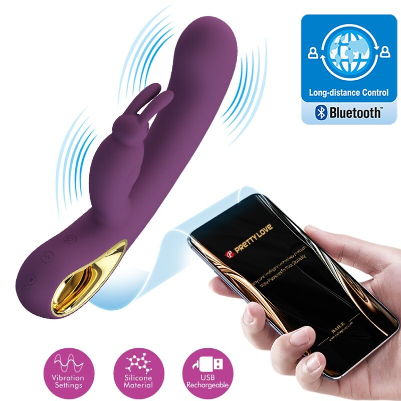 PRETTY LOVE - LIAM VIBRATEUR LAPIN ET POINT G VERT