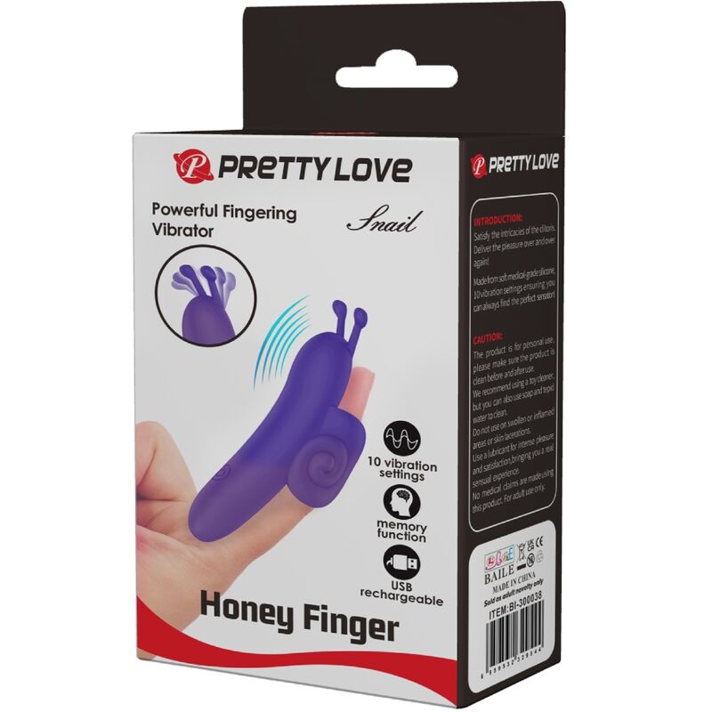 Pretty love - snail puissant stimulateur de doigts violet
