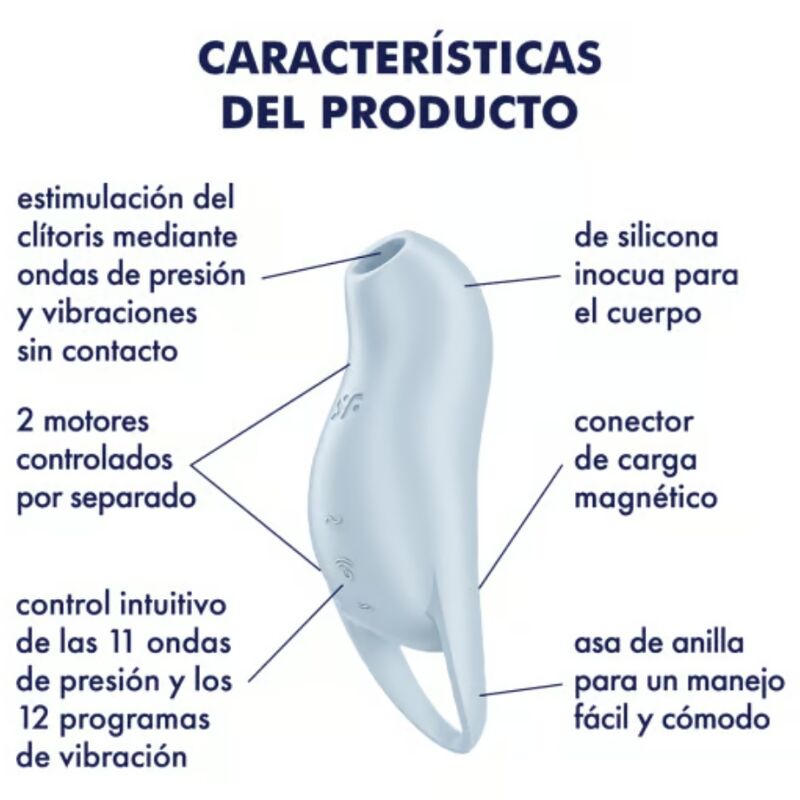 Satisfyer - pocket pro 1 stimulateur de clitoris bleu clair