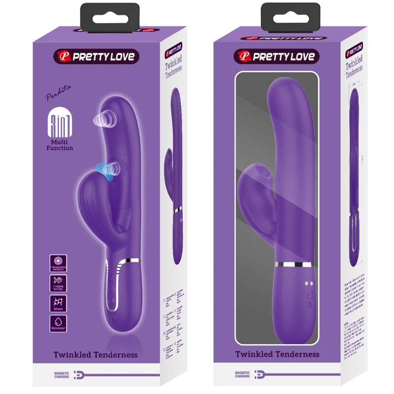 Pretty Love – Vibromasseur double stimulation multifonction 3 en 1 – Violet