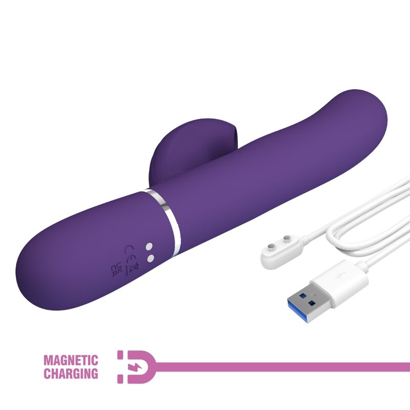 Pretty Love – Vibromasseur double stimulation multifonction 3 en 1 – Violet